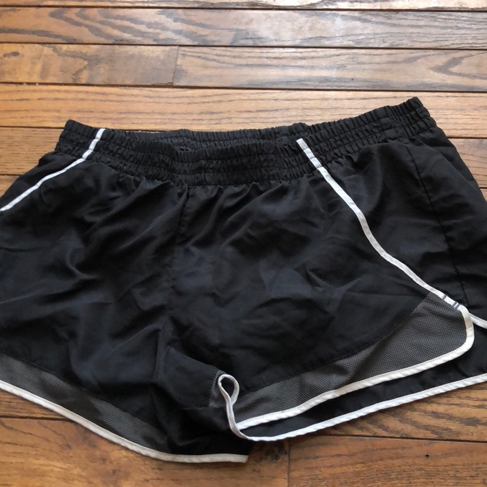 Black and white shorts